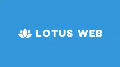 Logo Lotus Web en blanc sur fond bleu